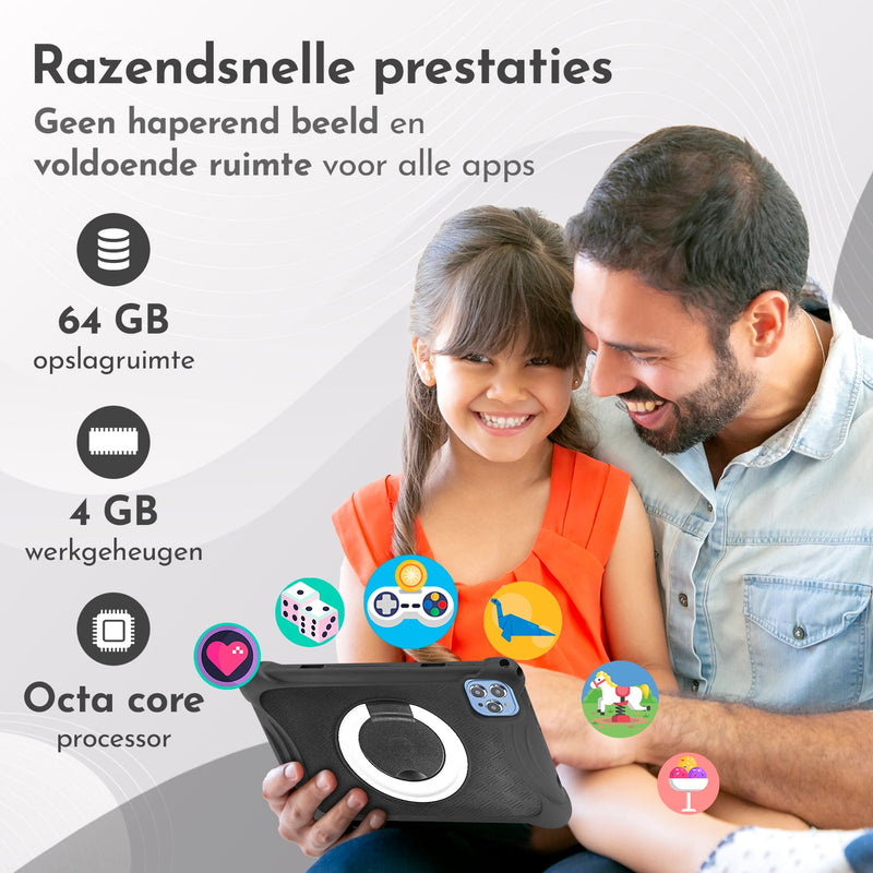 Load image into Gallery viewer, 10.1" Kindertablet Deluxe kindertablet in 1 tablet kleur - valbestendig en educatief voor kinderen – Bon Bon