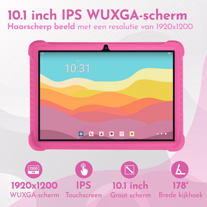 Load image into Gallery viewer, 10.1" Kindertablet Deluxe kindertablet in 1 tablet kleur - valbestendig en educatief voor kinderen – Bon Bon