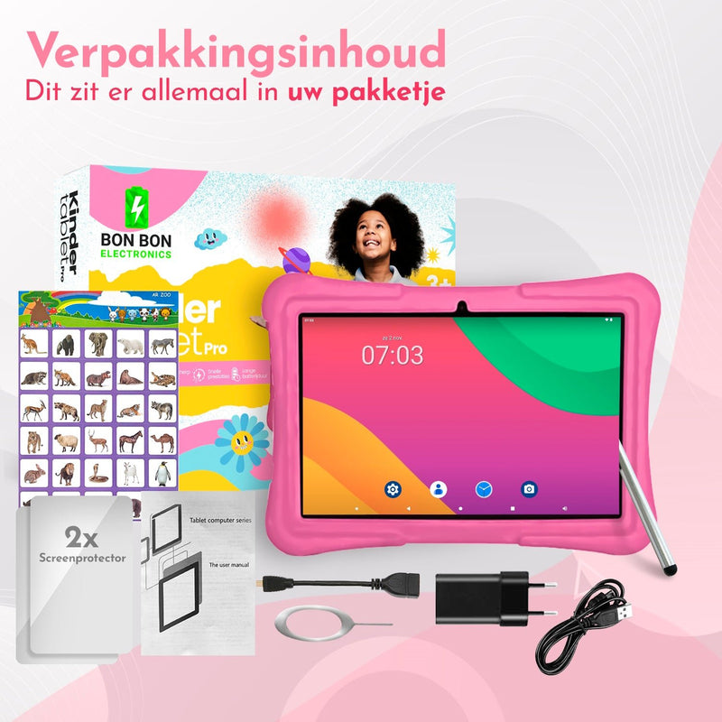Load image into Gallery viewer, 10.1" Kindertablet Pro kindertablet in 1 tablet kleur - valbestendig en educatief voor kinderen – Bon Bon