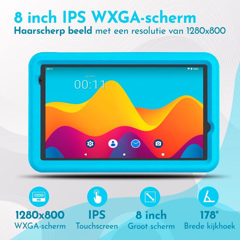 Load image into Gallery viewer, 8" Kindertablet Mini kindertablet in 1 tablet kleur - valbestendig en educatief voor kinderen – Bon Bon