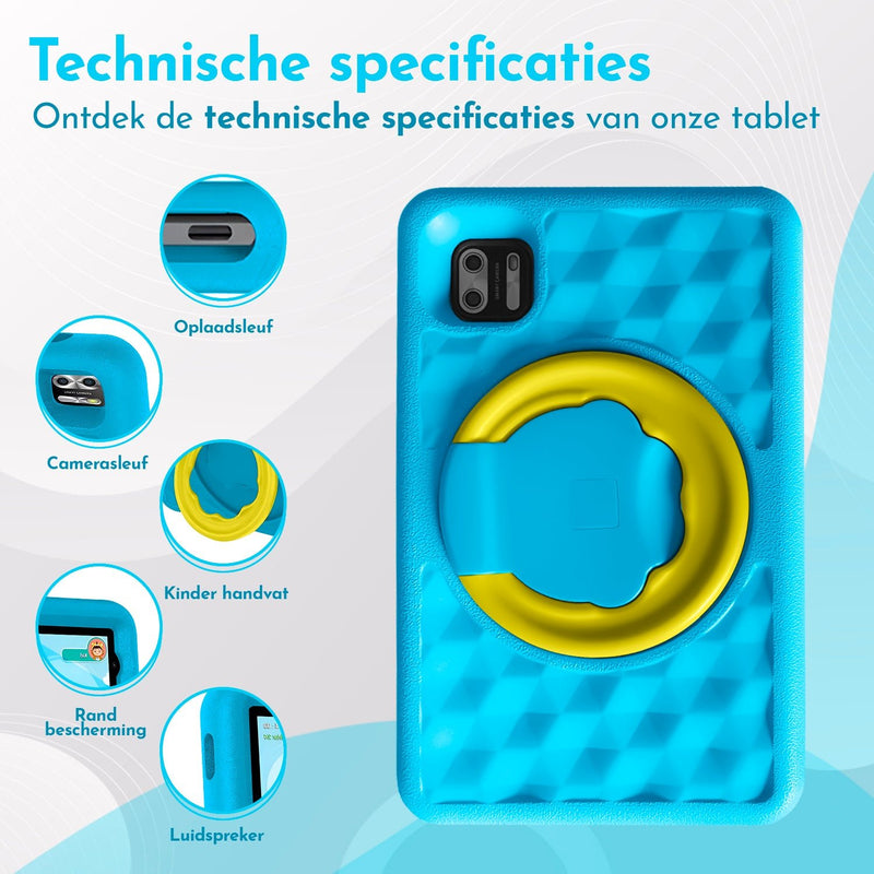 Load image into Gallery viewer, 8" Kindertablet Mini kindertablet in 1 tablet kleur - valbestendig en educatief voor kinderen – Bon Bon