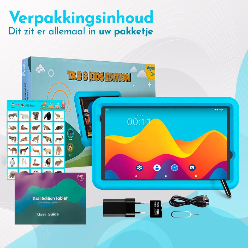 Load image into Gallery viewer, 8" Kindertablet Mini kindertablet in 1 tablet kleur - valbestendig en educatief voor kinderen – Bon Bon