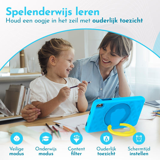 8" Kindertablet Mini kindertablet in 1 tablet kleur - valbestendig en educatief voor kinderen – Bon Bon