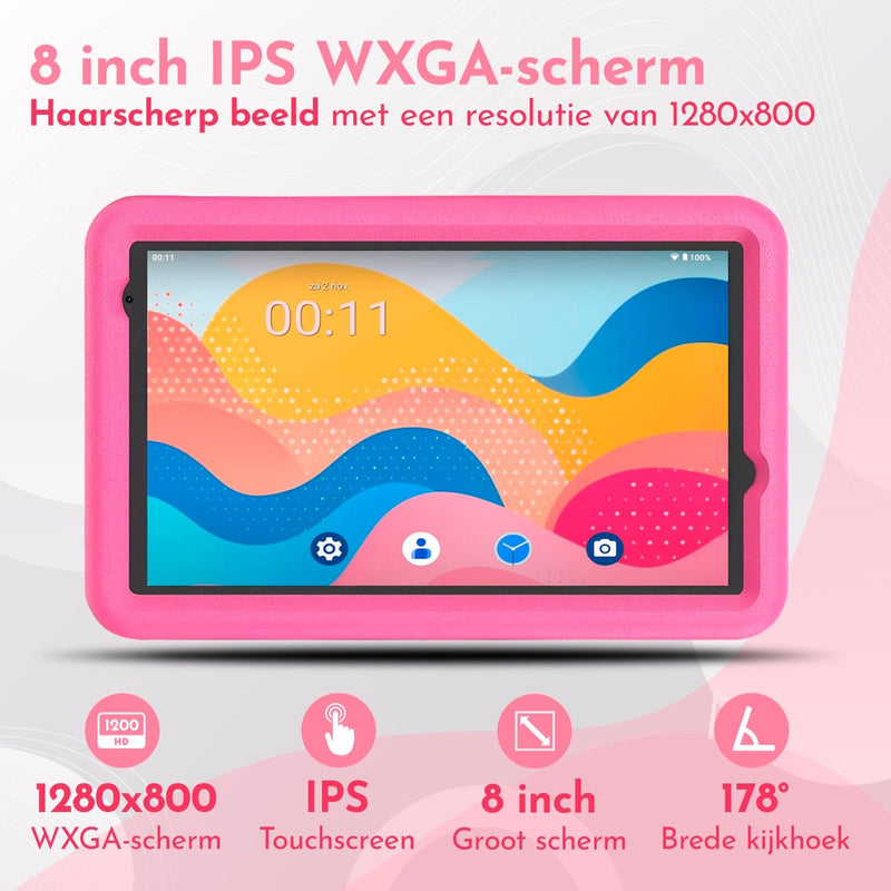 Load image into Gallery viewer, 8" Kindertablet Mini kindertablet in 1 tablet kleur - valbestendig en educatief voor kinderen – Bon Bon