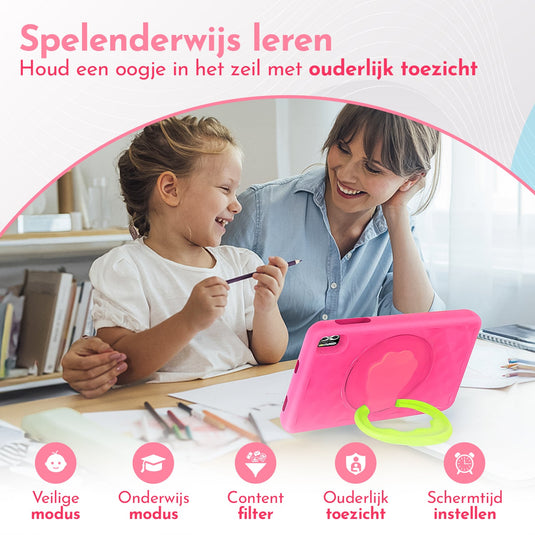 8" Kindertablet Mini kindertablet in 1 tablet kleur - valbestendig en educatief voor kinderen – Bon Bon