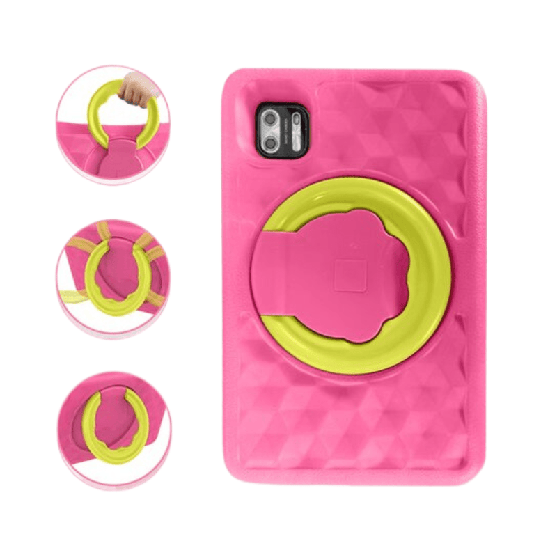 Laden Sie das Bild in Galerie -Viewer, Beschermhoes voor 8" Kindertablet Mini kindertablet in Roze kleur - valbestendig en educatief voor kinderen – Bon Bon