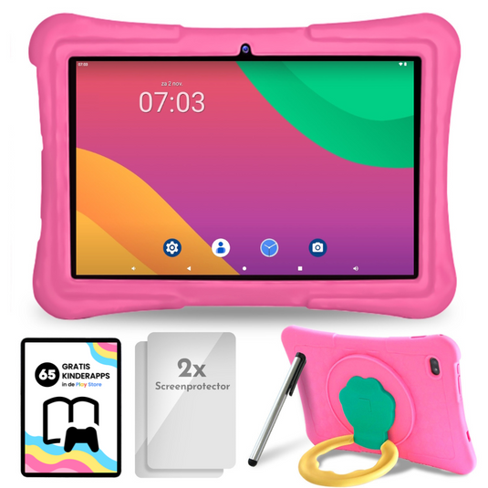 10.1" Kindertablet Pro - Blauw/Roze