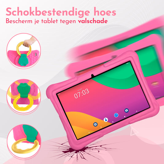 10.1" Kindertablet Pro - Blauw/Roze