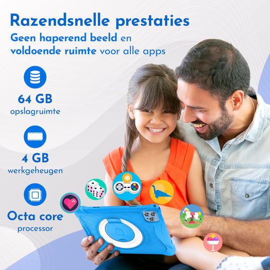 10.1" Kindertablet Deluxe - Zwart