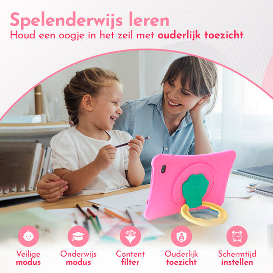 10.1" Kindertablet Pro - Blauw/Roze