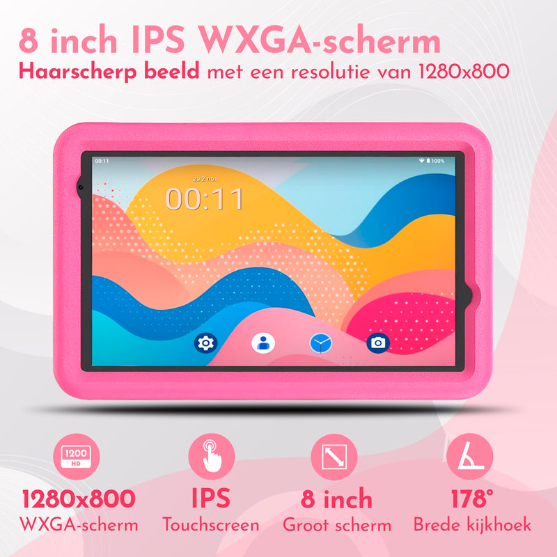 Laad afbeelding in galerijweergave, 8&quot; Kindertablet Mini - Roze
