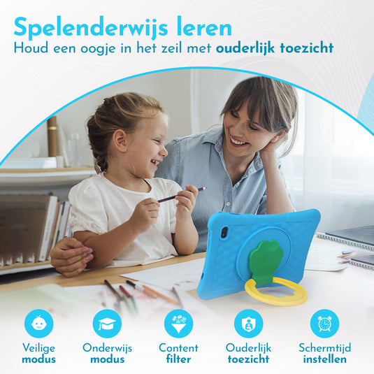 10.1" Kindertablet Pro - Blauw/Roze