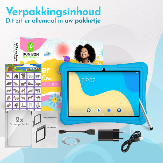 10.1" Kindertablet Pro - Blauw/Roze